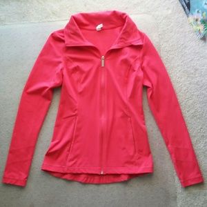 Under Armour cherry red fitted running jacket
